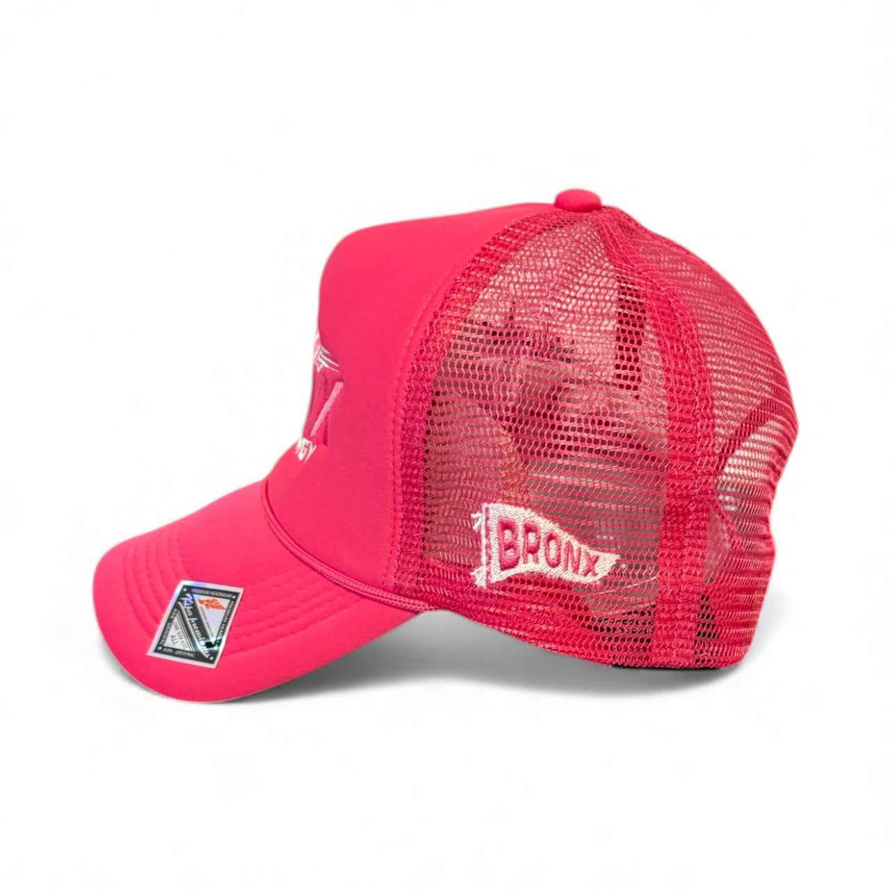 BIG BRONX ENERGY TRUCKER HAT- HOT PINK "YANKEE EDITION'