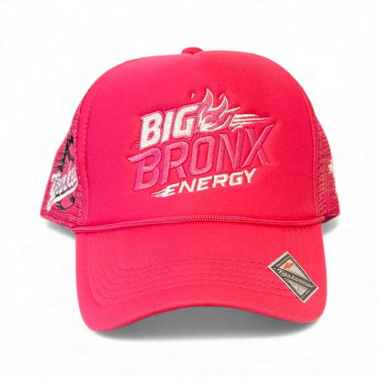 BIG BRONX ENERGY TRUCKER HAT- HOT PINK "YANKEE EDITION'