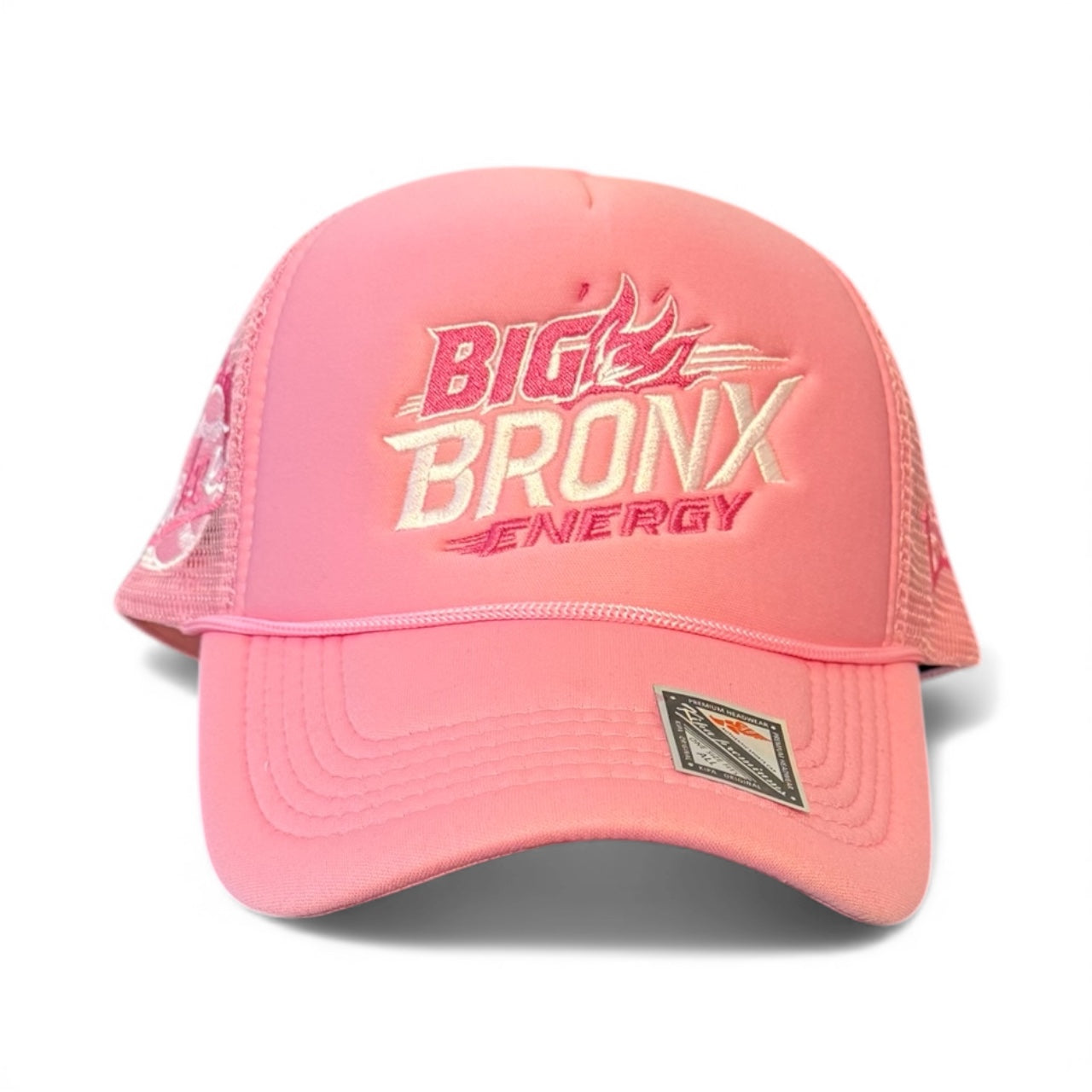 BIG BRONX ENERGY TRUCKER HAT- PINK "YANKEE EDITION"