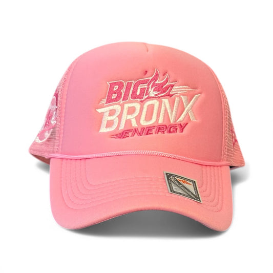 BIG BRONX ENERGY TRUCKER HAT- PINK "YANKEE EDITION"